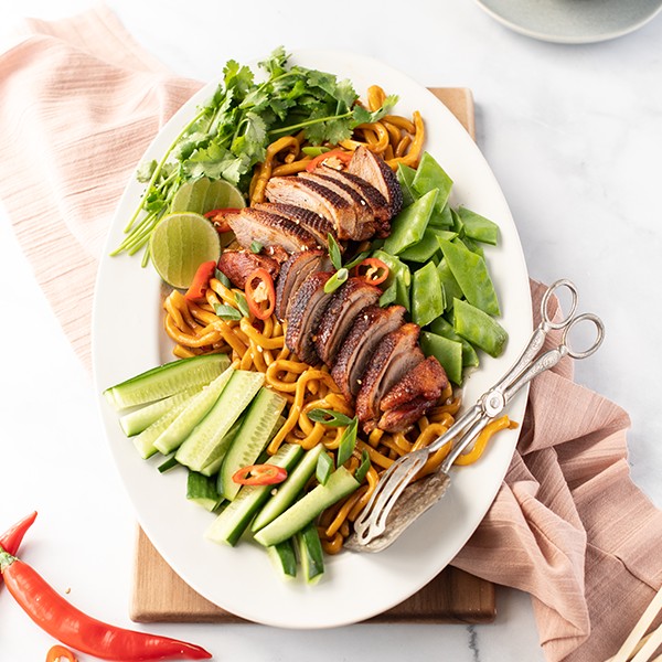 Crispy Duck with Shanghai Noodles Recipe